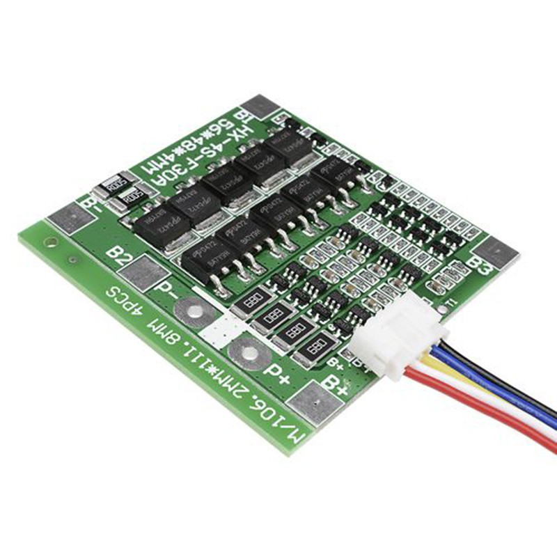 4S 30A 14.8V Pin Li-ion Lithium 18650 Gói BMS Bảng bảo vệ PCB Cân bằng mạch tích hợp