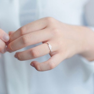 Nhẫn Bạc Hình Lông Vũ