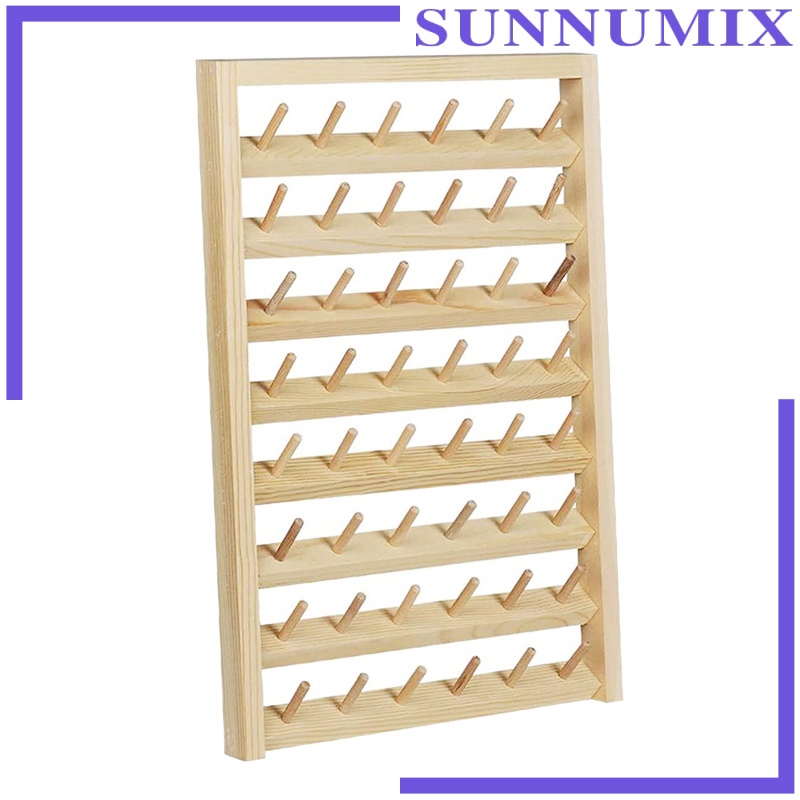[SUNNIMIX] Multi-Spool Sewing Thread Rack, Wall-Mounted Sewing Thead Holder, Organizer Shelf for Mini Sewing, Quilting, Jewelry, Embroidery