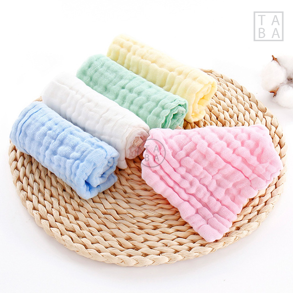 Set 5 khăn sữa xô chất liệu sợi bông tự nhiên cotton siêu mềm mại cho bé