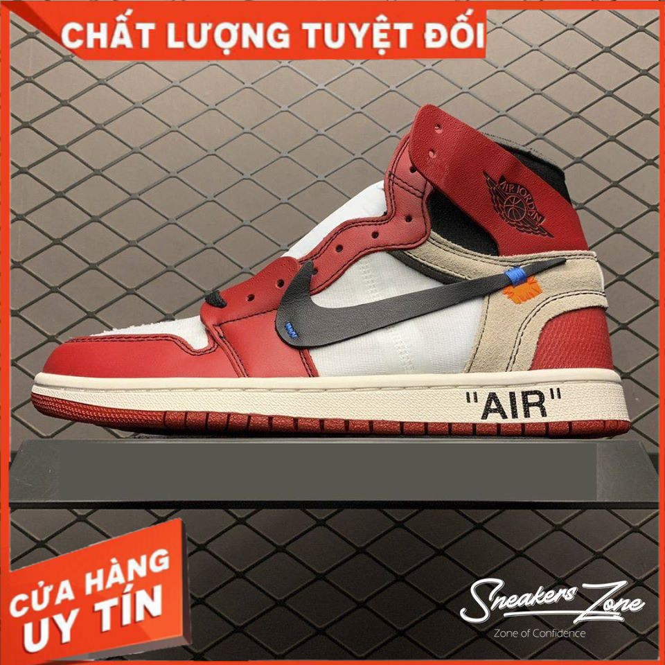 (FREESHIP+HỘP+QUÀ) Giày Thể Thao Sneakers AIR JORDAN 1 OFF WHITE Retro High Chicago đỏ trắng cực đẹp cho cả nam và nữ