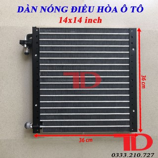 Dàn nóng điều hòa ô tô HBS 14x14 inch 36x36 cm dày 44mm