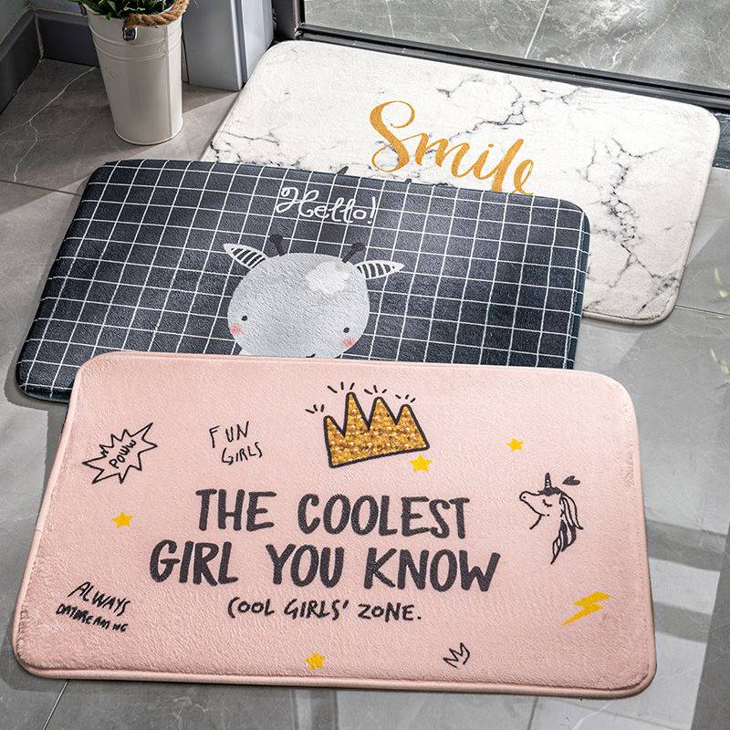 Cartoon Door Mat Cửa Mat Thảm Phòng ngủ Cửa Mat Phòng tắm Phòng tắm Không trơn trượt Mat Hấp thụ chân Mat