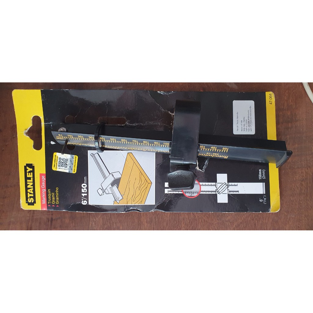 Cử lấy dấu Gỗ / Thước đánh dấu vạch mực Stanley 47-064