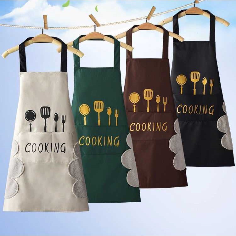 Tạp Dề Cooking Có Túi Đựng Và Chỗ Lau Tay - Dumi Shop