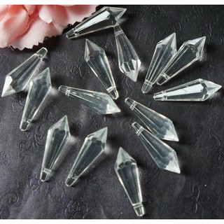 Thời trang màu trắng trong suốt acrylic giọt nước rời tự làm hạt trang sức Phát hiện Mix Size y1049