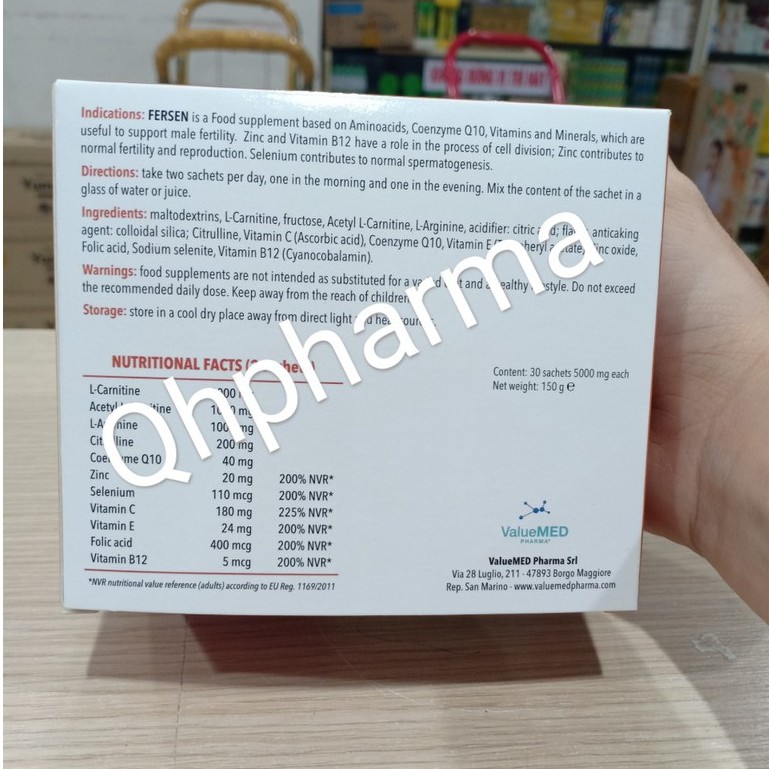 FERSEN giải pháp giúp tăng số lượng và chất lượng tinh trùng