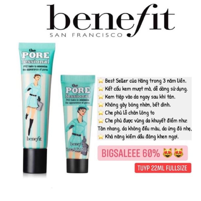[BILL US] Kem lót kiềm dầu Benefit pore Primer che phủ lỗ chân lông | BigBuy360 - bigbuy360.vn