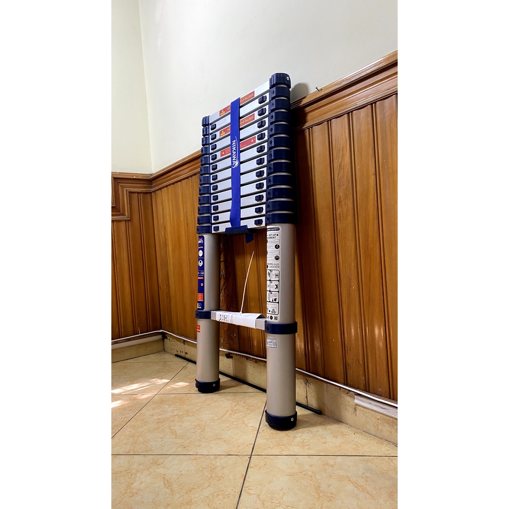 Thang nhôm rút đơn gấp gọn Nikawa NK-38 NEW 3,8m, nhập khẩu Nhật Bản, bảo hành chính hãng 18 tháng