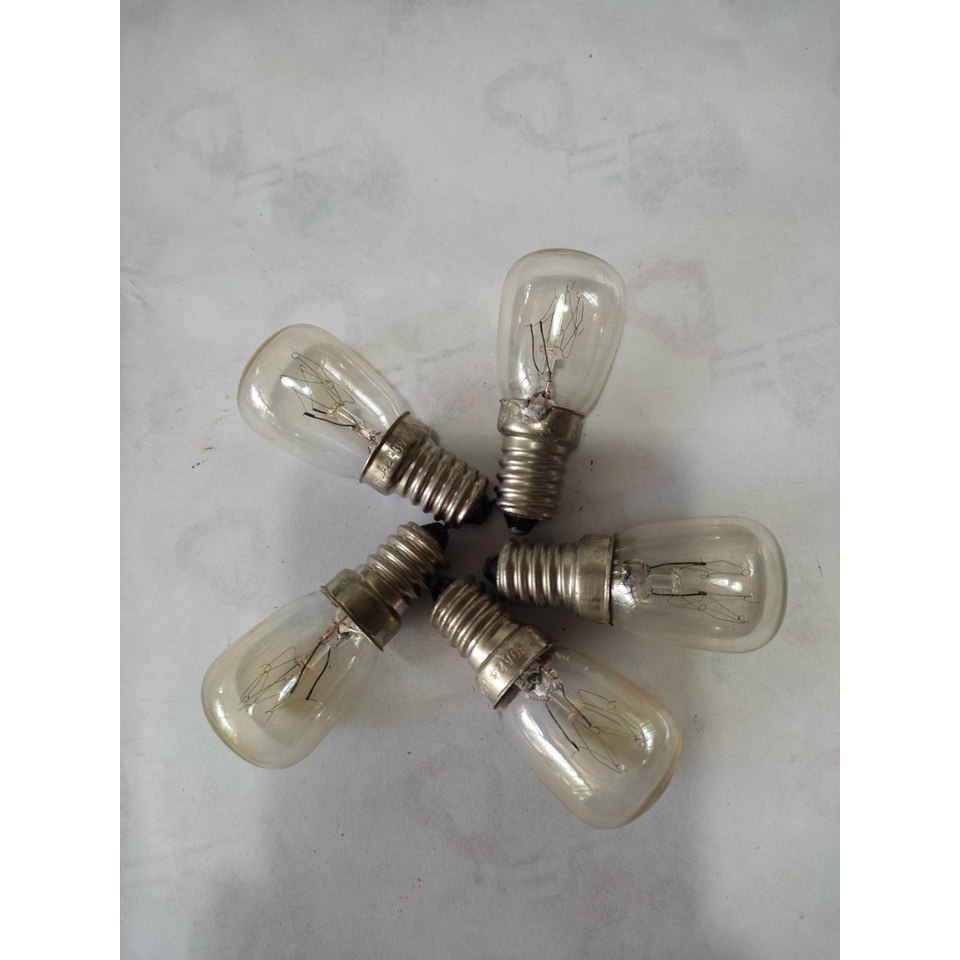 Bóng nhót sợi đốt dùng trang trí bóng tủ lạnh Hòa Thái ánh sáng vàng đỏ đui E14 E27 công suất 15W-40W