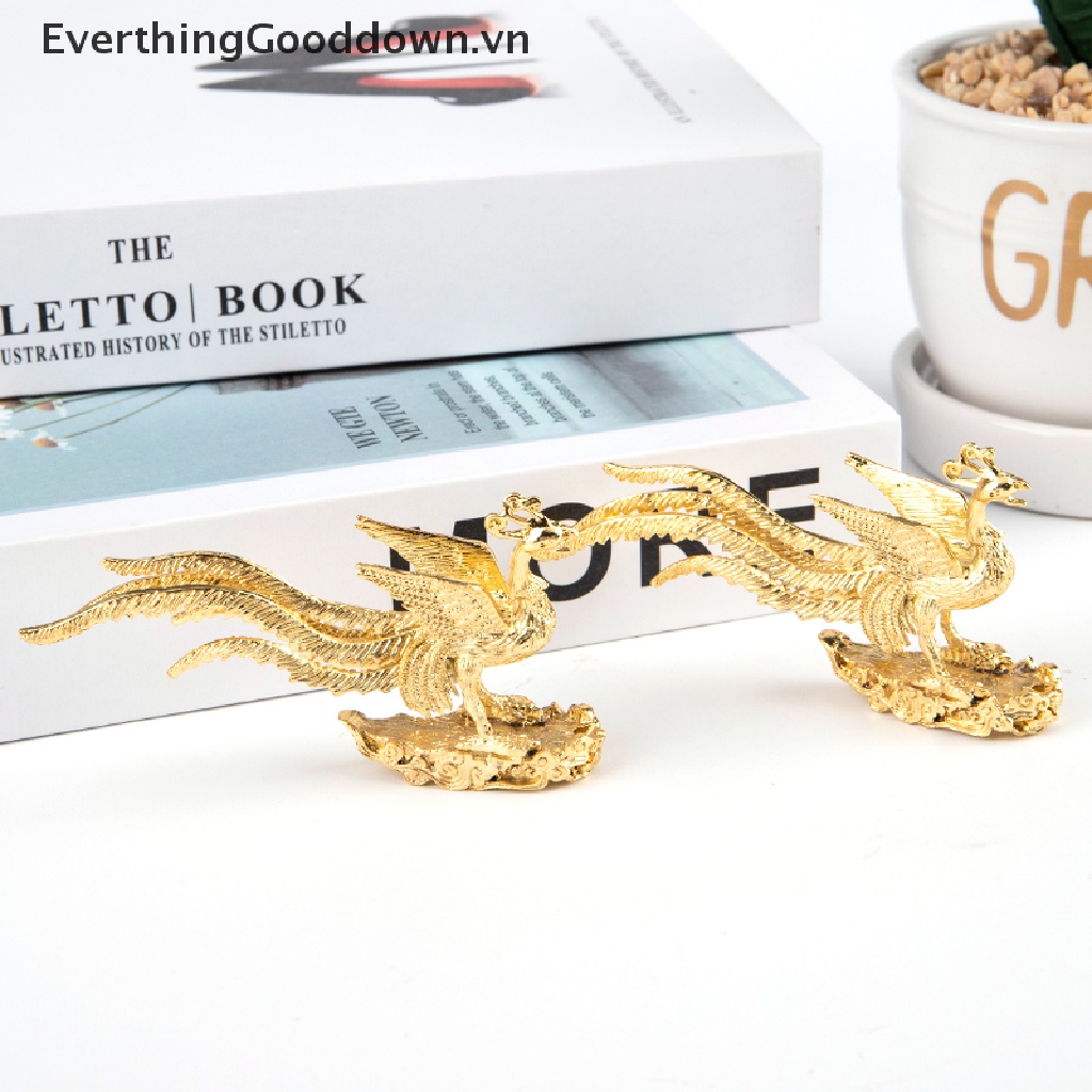Everthinggooddown Đế Đốt Trầm Hương Mini Hình Tượng Phượng Hoàng Vàng Trang Trí Nhà Cửa