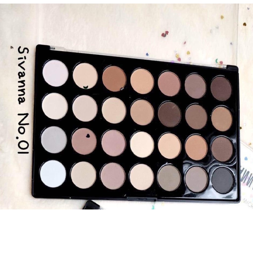 Bảng 28 màu phấn mắt SIVANNA COLORS No 01