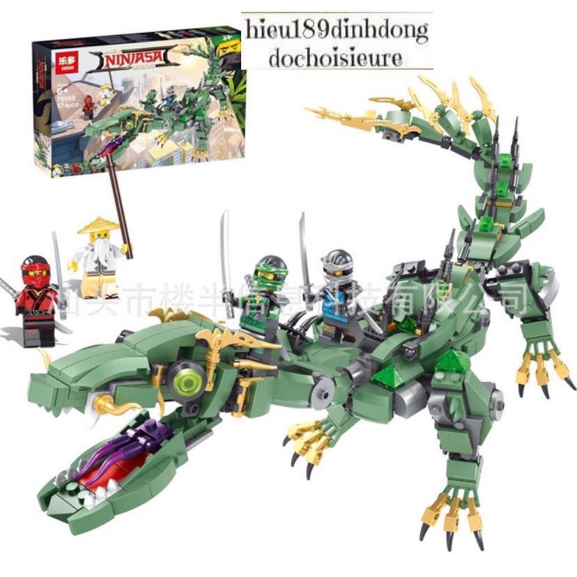 Lắp Ráp Xếp Hình Lego Ninjago Movie 70612 Lepin 06051 Bela 10718 ZB9951 76068:Rồng xanh huyền thoại