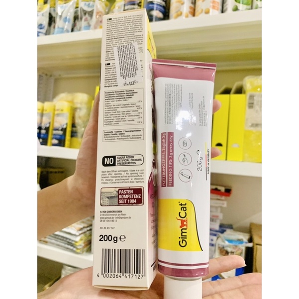 GEL TIÊU BÚI LÔNG GIMCAT MALT-SOFT PASTE EXTRA 200G CHO MÈO, THÚC ĐẨY BÀI TIẾT BÚI LÔNG GIÁ RẺ