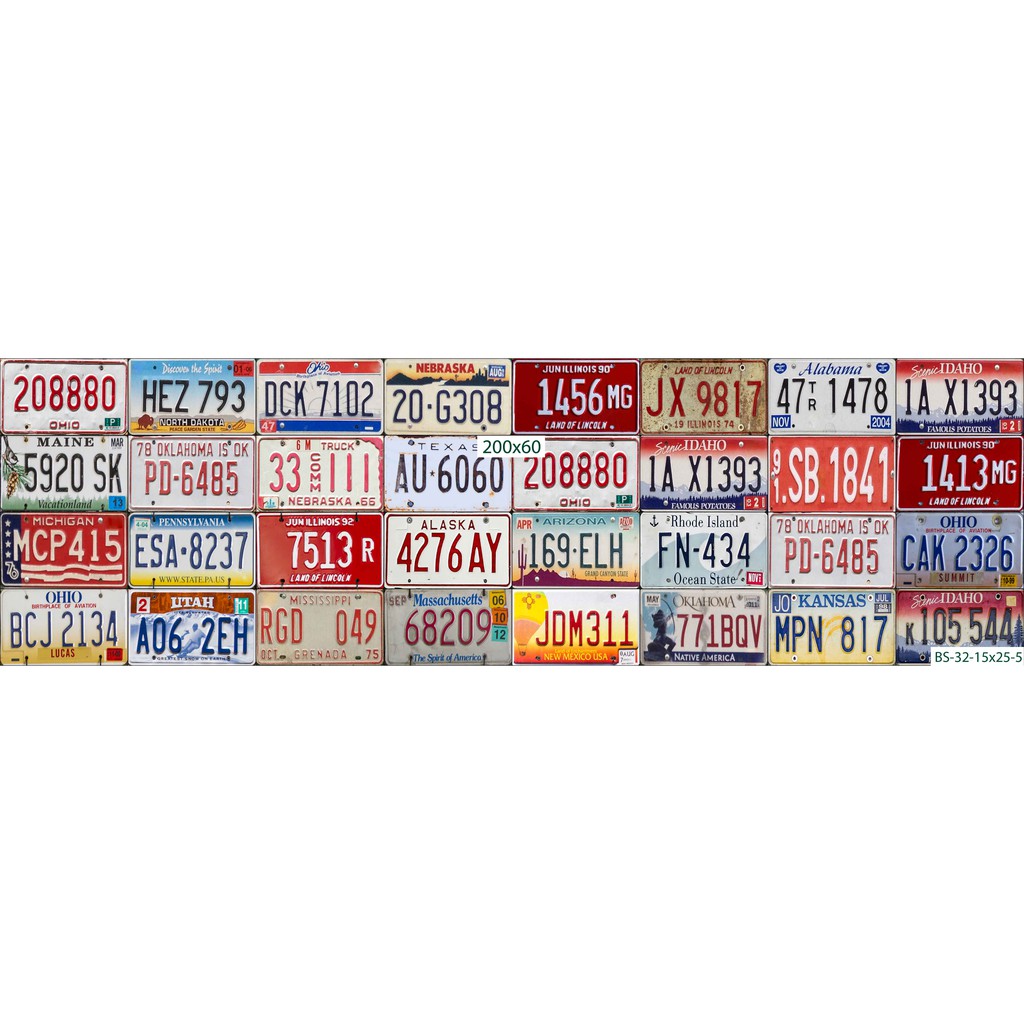 Decal biển số xe dán Quán beer, Bar, Barber loại 15x25cm