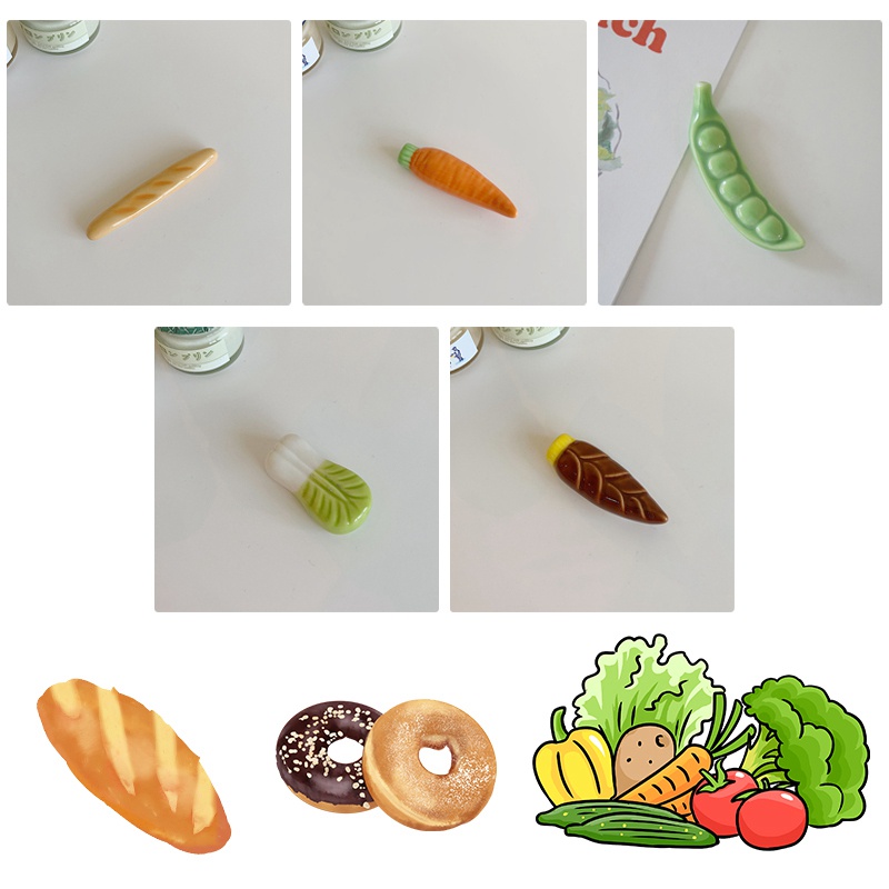 Đồ Gác Đũa Bằng Sứ Hình Rau Củ Quả Dễ Thương