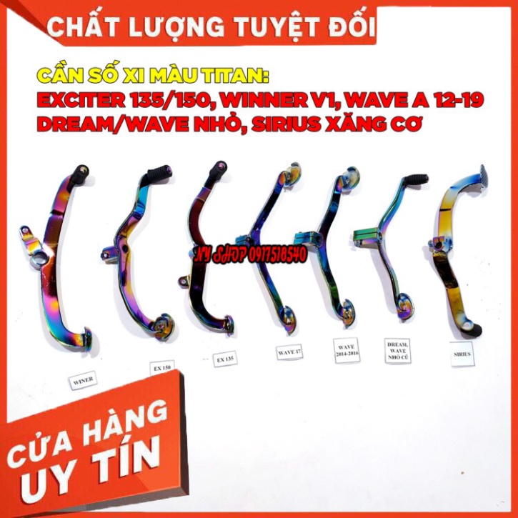CẦN SỐ 2 CHIỀU XI TITAN 7 MÀU EXCITER 135, EX 150, WINNER V1, WAVE A 2014 - 2019 , SIRIUS , DREAM II / WAVE NHỎ Sản Phẩm