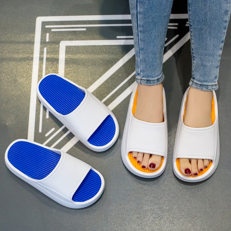 Dép quai ngang nam, nữ ĐẾ ĐỘN 5CM xịn sò, siêu nhẹ, êm ái chất liệu EVA siêu bền chông thấm. DP12