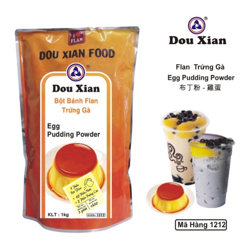 Bột Flan Dou Xian Đủ Mùi Bịch 1kg ( Pudding )