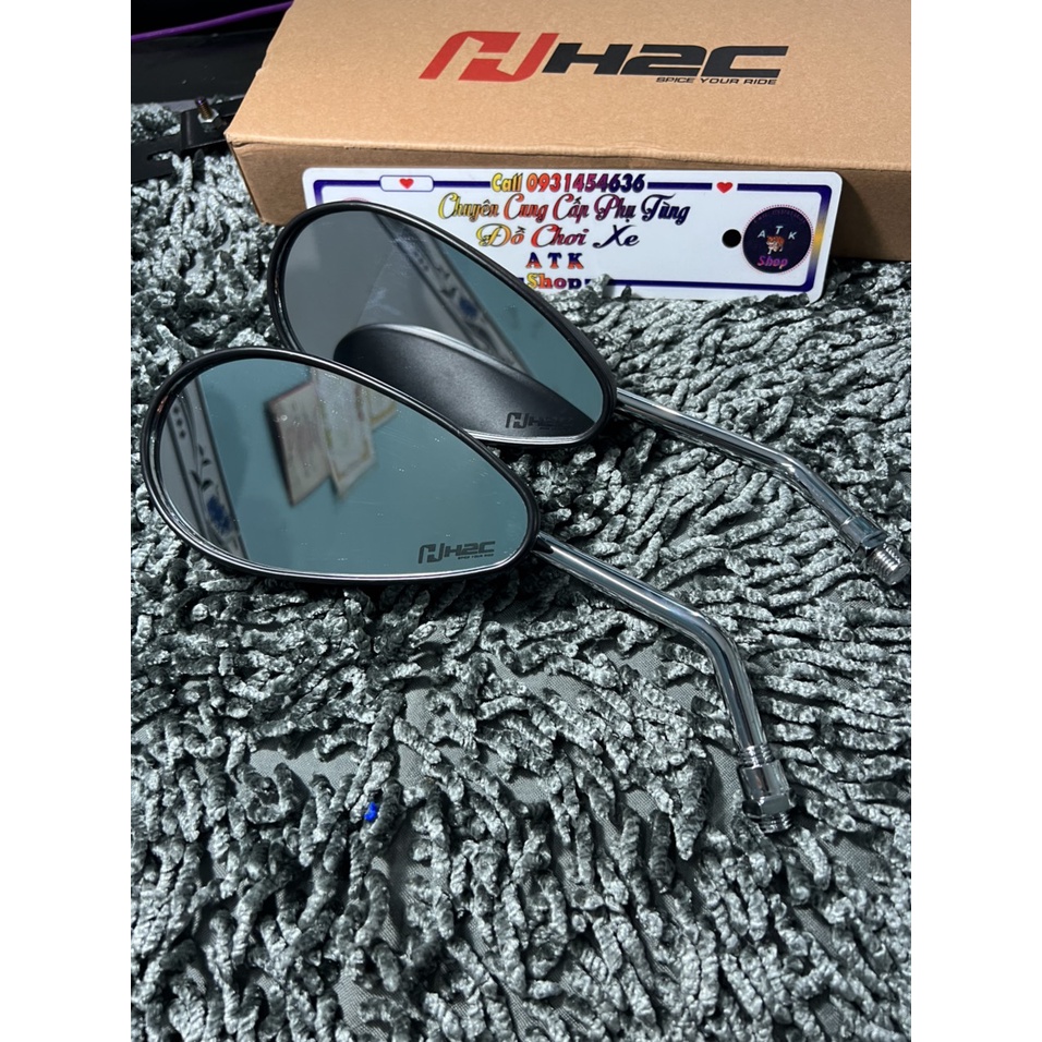 Kính gương chiếu hậu suzuki H2C mẫu giọt nước 1 cây bên trái chân cốt TITAN
