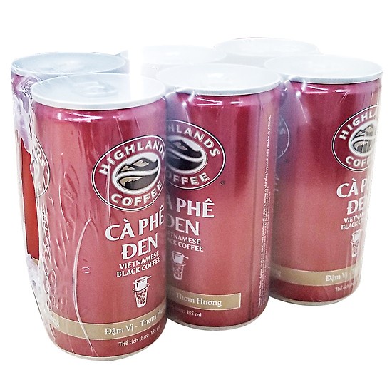 [Hỏa Tốc HCM]  Thùng 24 Lon Cà Phê Đen Highlands Coffee 185ml