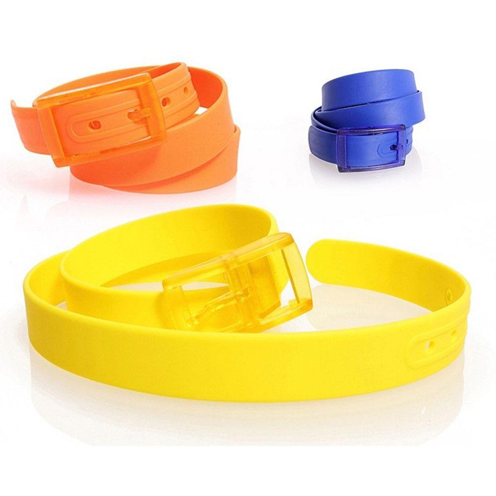 1 Thắt Lưng Silicone Da Cao Su Khóa Nhựa Unisex