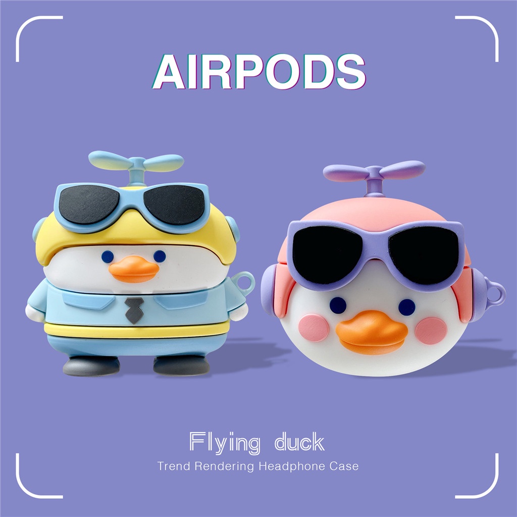 Vỏ bảo vệ hộp sạc tai nghe bằng silicon chất lượng cao kiểu dáng thời trang thích hợp cho tai nghe AirPods 1 2 Pro