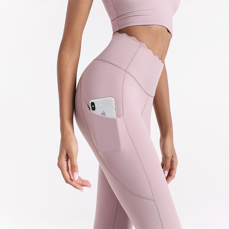 Quần Legging Thể Thao Lưng Cao Có Túi Thời Trang Nhiều Màu Sắc Cho Nữ