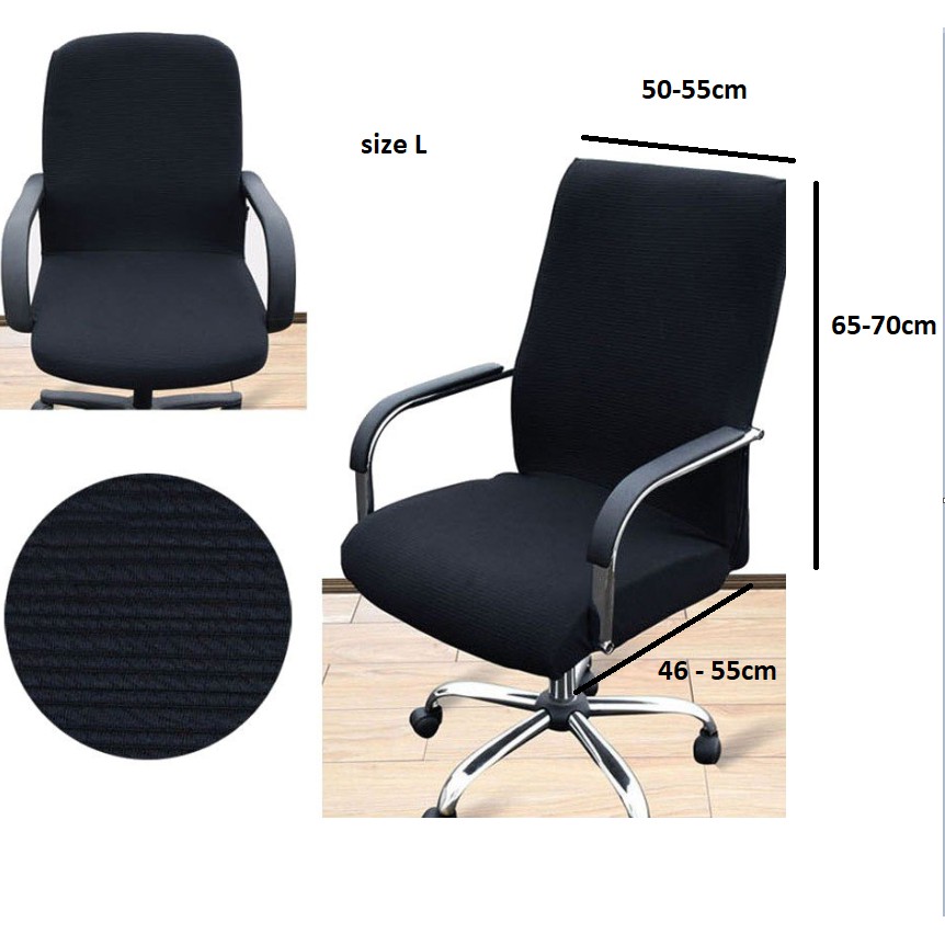 Bọc ghế văn phòng màu đen đủ size