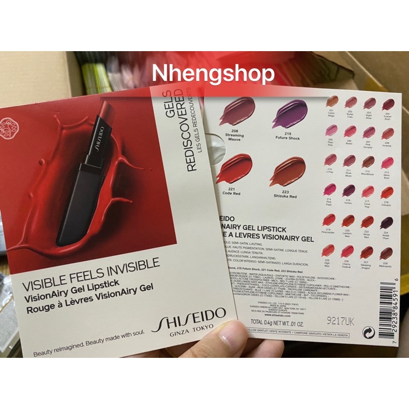 Bảng son dưỡng màu đẹp Shiseido Colorgel Lipbalm