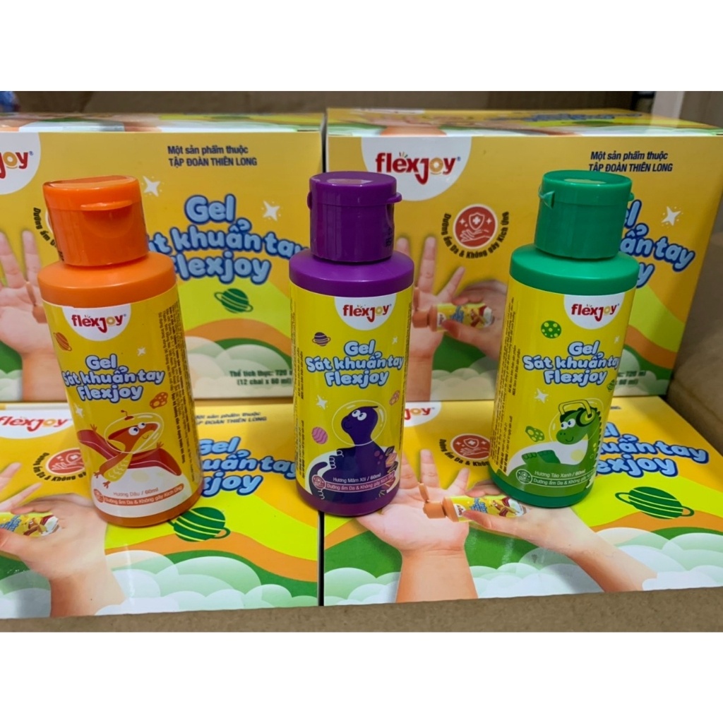 Nước rửa tay khô- sát khuẩn tay Flexjoy an toàn cho da nhiều mùi hương cho bé chai 60ml - Sản phẩm của Thiên Long