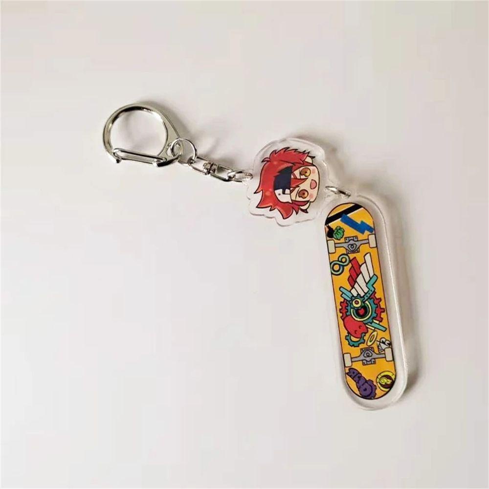 LANFY Móc Chìa Khóa Hình Hoạt Hình SK8 Hai Mặt Bằng Acrylic SK8