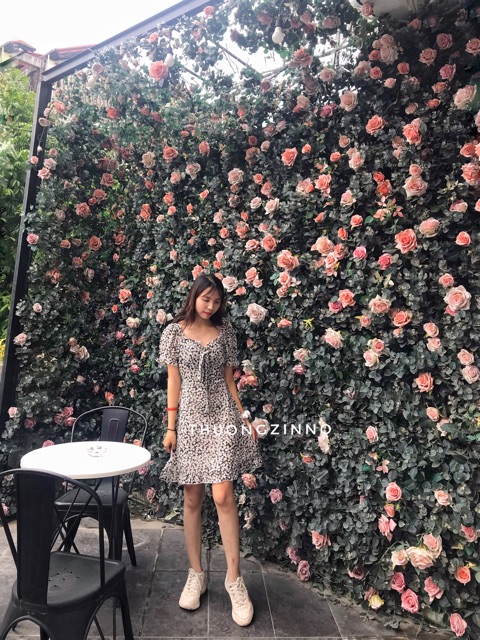 [Ảnh thật/Video] Váy hoa vintage cổ nơ tay bồng - Đầm hoa ulzzang