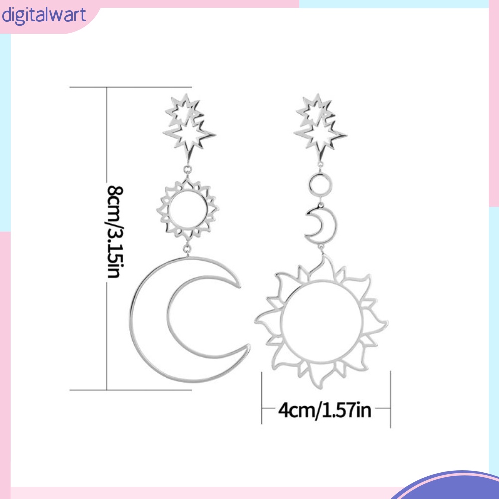 Khuyên Tai Dài Hình Trăng Sao Phong Cách Bohemian Thanh Lịch Dành Cho Nữ