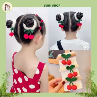 Dây Cột Tóc, dây buộc tóc cherry đẹp, cột tóc cherry, Cho Bé Chùm Cherry Xinh Xắn