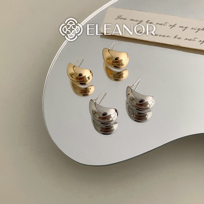 Bông tai nữ chuôi bạc 925 Eleanor Accessories hình giọt nước phụ kiện trang sức 5889