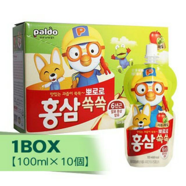 NƯỚC TRÁI CÂY GINSENG PORORO HÀN QUỐC VỊ TÁO