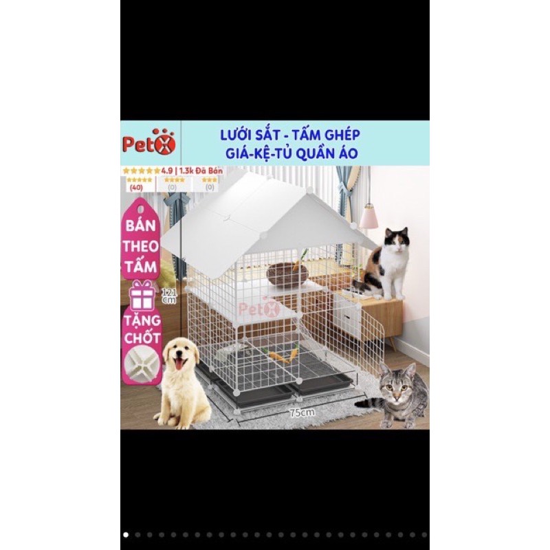 combo chuồng mèo, chuồng chó lắp ghép