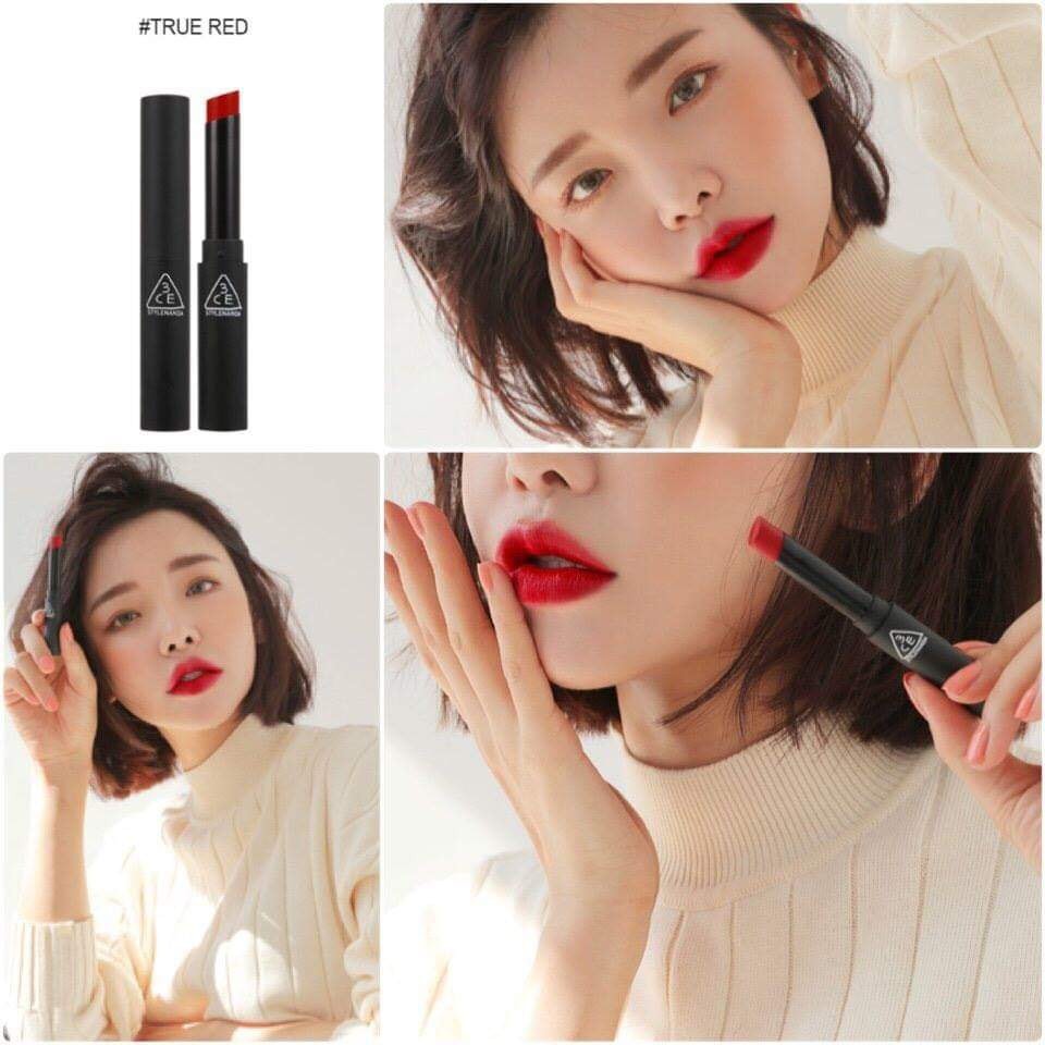 3CE Slim Velvet Lip Color (True Red) đỏ thuần