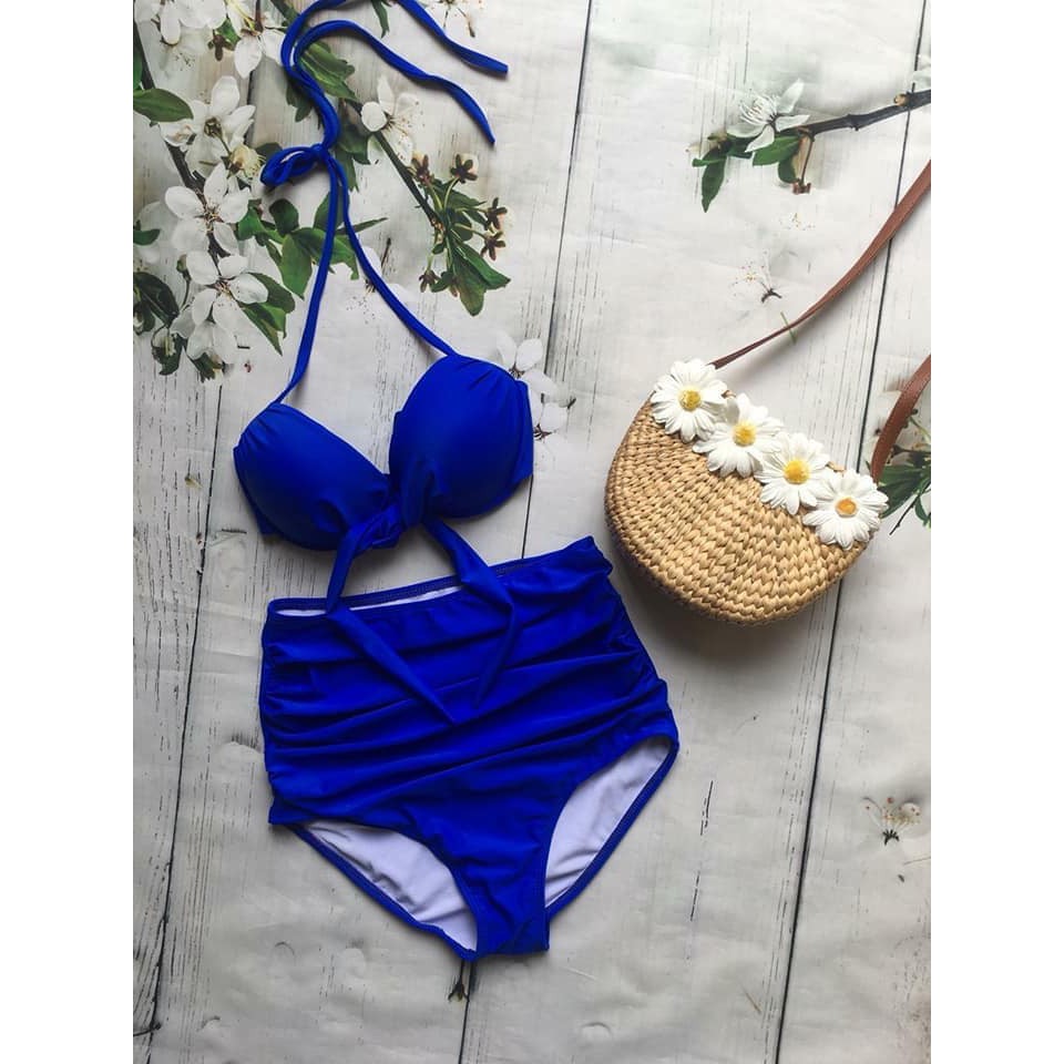 Bikini 2 mảnh chéo xanh coban ( Ảnh chụp thật từ khách) | BigBuy360 - bigbuy360.vn