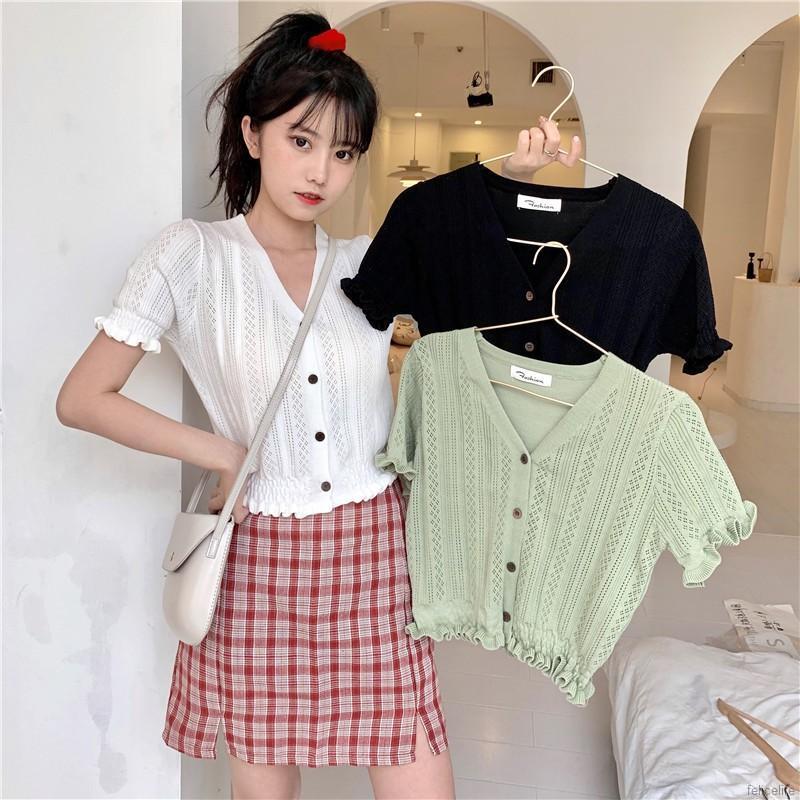 Áo Len Cổ Chữ V Thời Trang Dành Cho Nữ