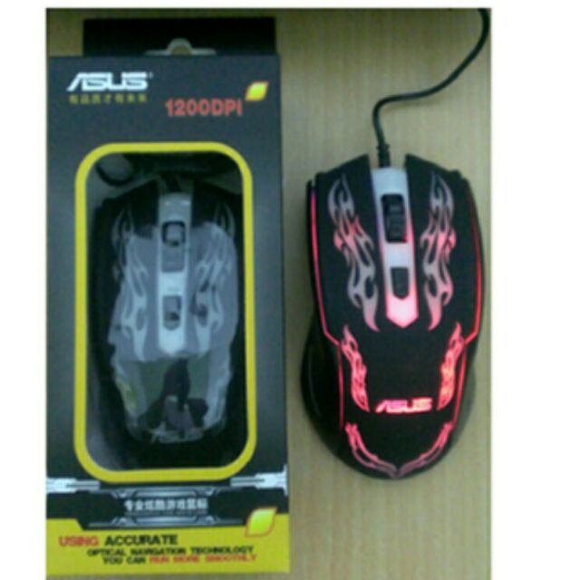 CHUỘT QUANG LED ASUS 1200 DPI CHUYÊN GAME