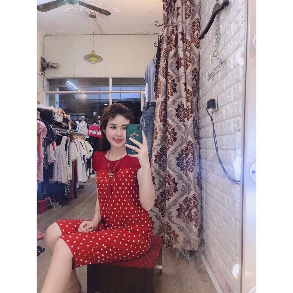 [Pijama] Bộ lửng chấm bi nhỏ trẻ trung | BigBuy360 - bigbuy360.vn