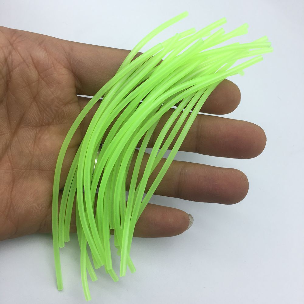 Bộ 20 ống nhựa PVC dạ quang kích thước 2mm/3mm*12cm dùng để tự làm mồi câu cá