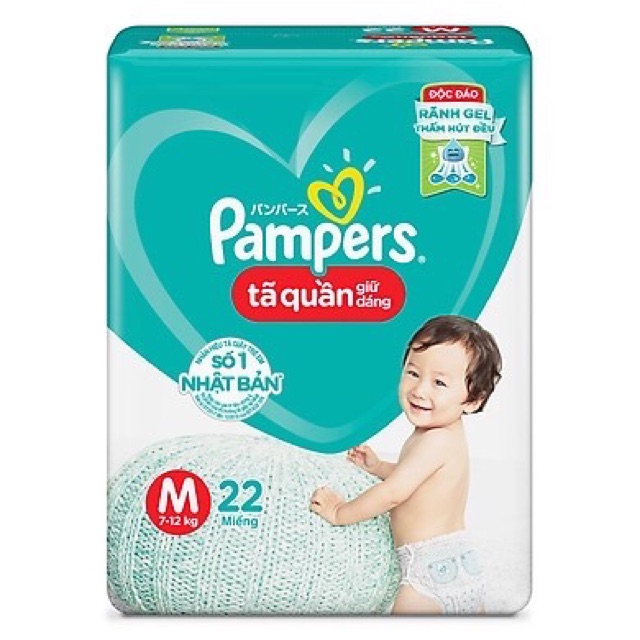 Tã Quần Pampers Giữ Dáng Mới Size M22