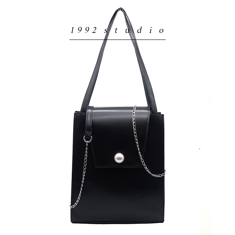 Túi xách nữ/ 1992 s t u d i o/ RELICA BAG/ túi xách nữ đeo vai, đeo chéo, size lớn, màu đen, không đựng vừa laptop