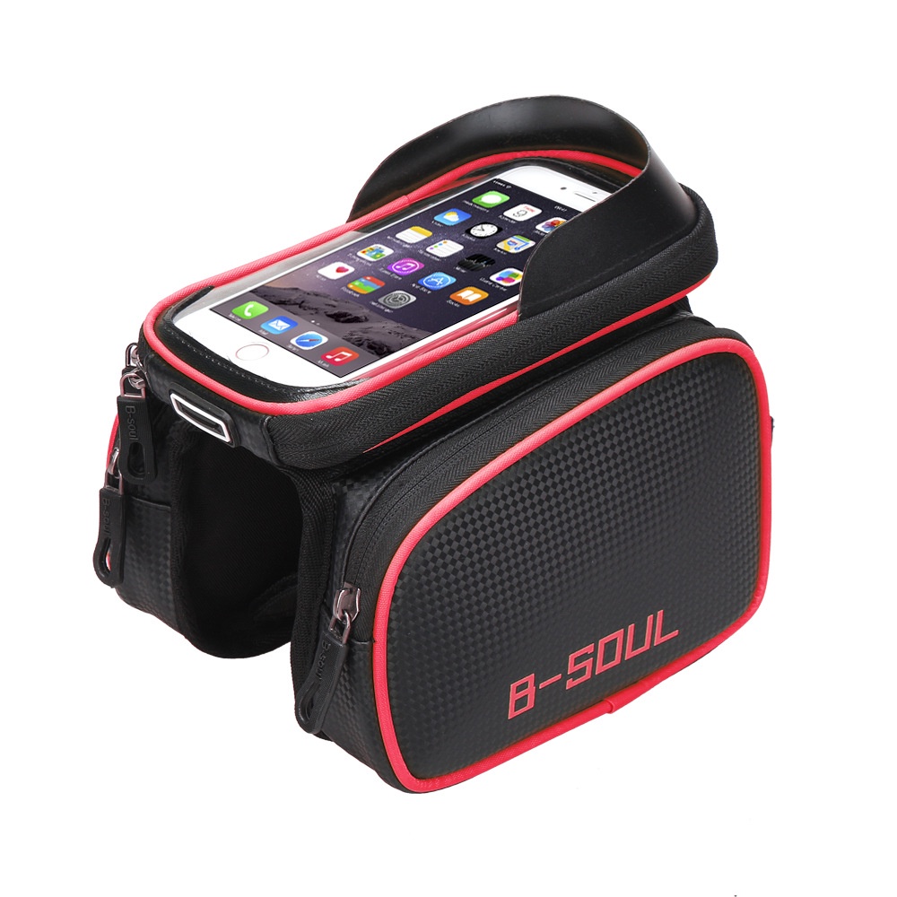 Túi treo sườn xe đạp thể thao B-SOUL siêu bền có ngăn đựng điện thoại tiện lợi chống nước chống thấm