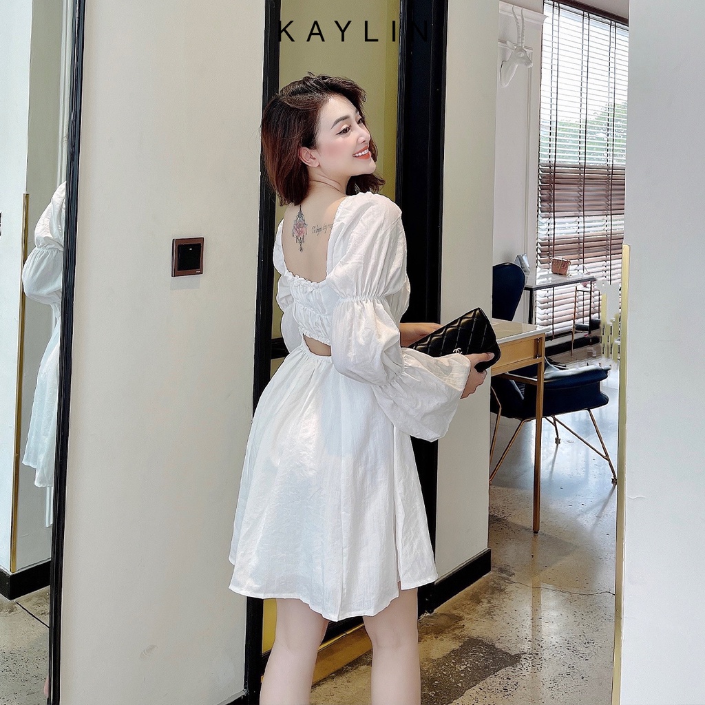 Đầm nhún tay bồng N1566 - KAYLIN