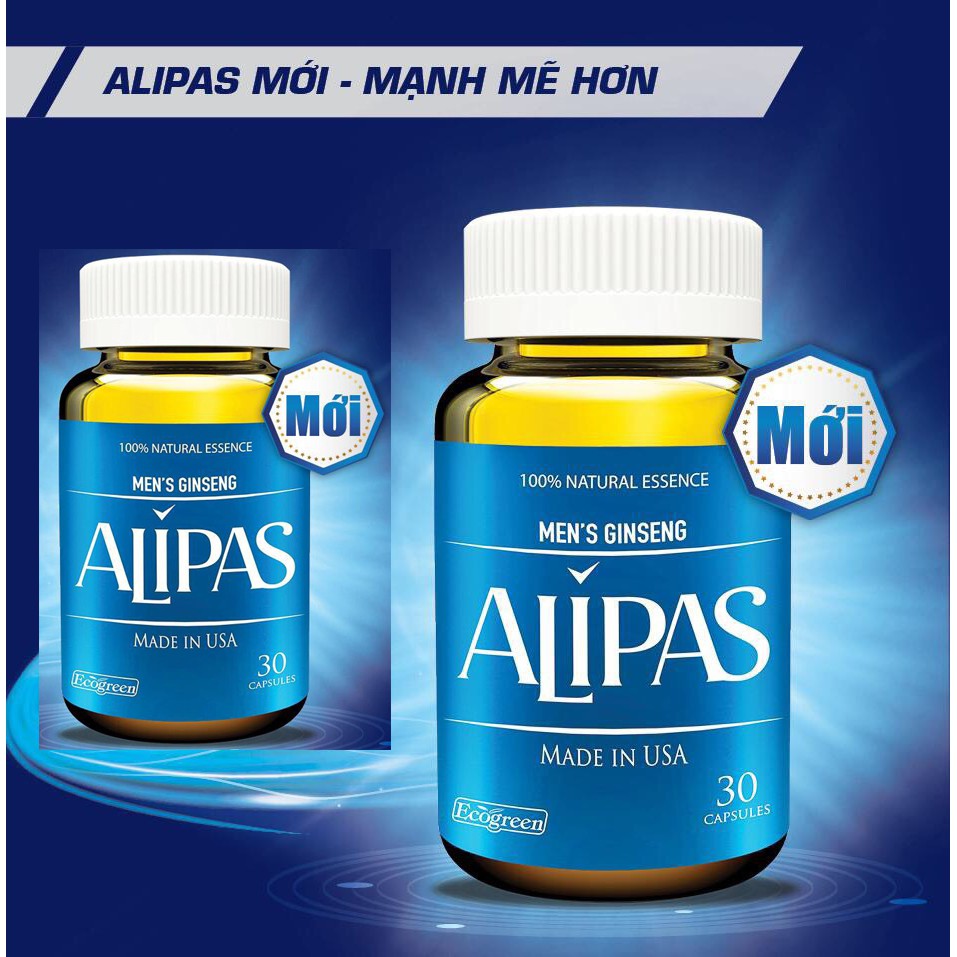 Men’s Ginseng Alipas tăng cường sức khỏe sinh lý nam giới, hộp 30 viên, Men Ginseng Alipas, Top1pharmacy