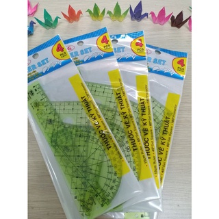 Thước bộ màu T140 (4 cây/bộ)